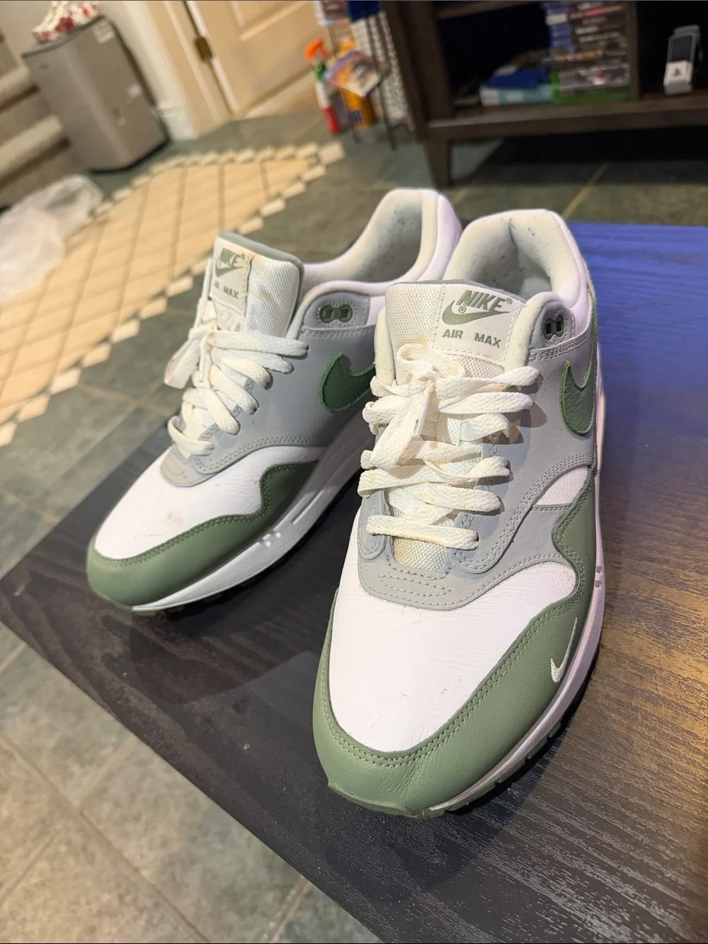 Nike Men’s Air Max Sneakers - White & Sage size 10.5